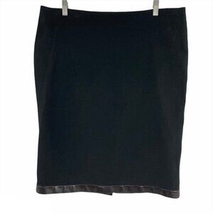 Tom Ford‎ Skirt Viscose Blend Black Lamb Leather Tr